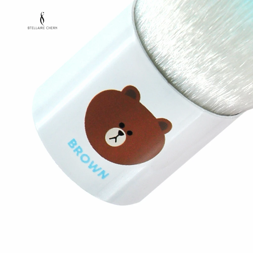 SC мультфильм коричневый конь кисть для пудры макияжа Кисти основа под макияж