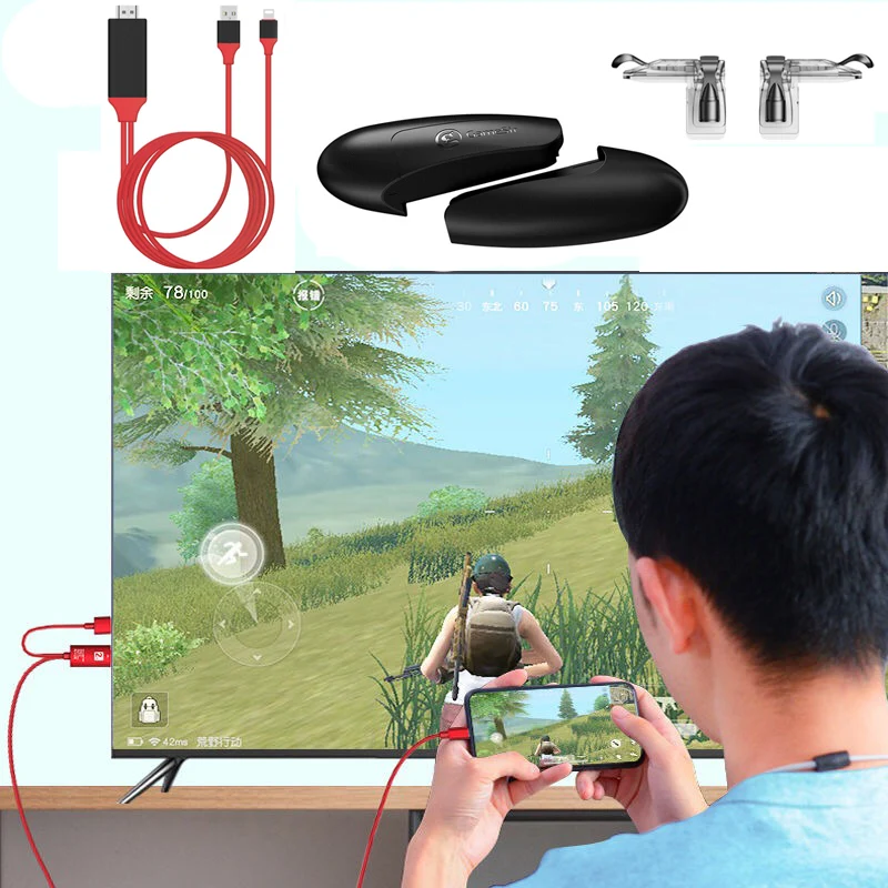 Контроллер Pubg HDMI кабель для Lightning Micro USB к адаптер конвертер AV HD tv IOS iPhone iPad