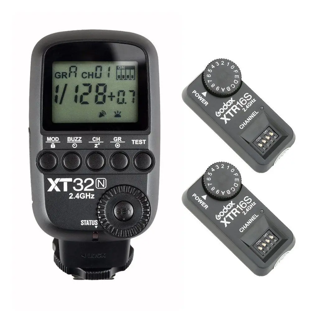 Godox XT32N 2 4G HSS Flash Trigger передатчик для Nikon + шт XTR 16S приемник|flash trigger|hss flash triggertrigger godox |