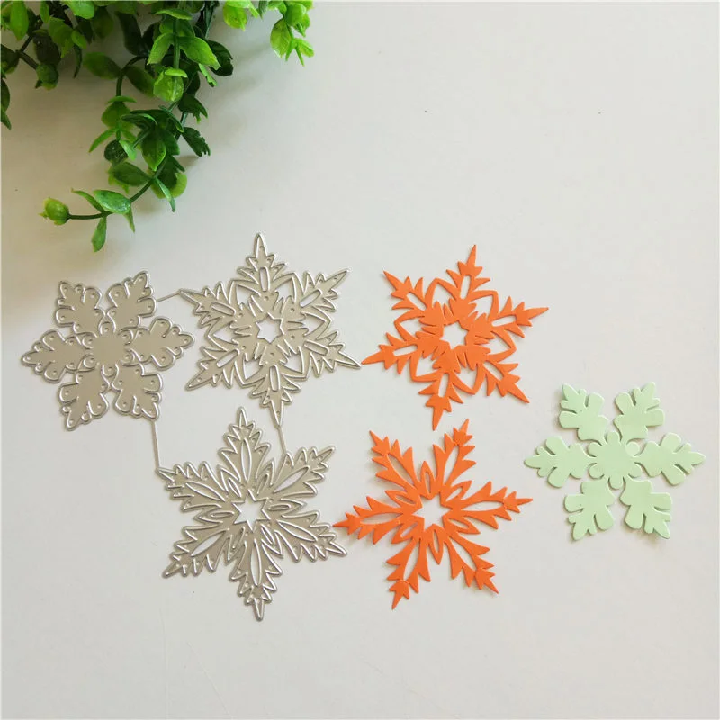 

3pcs Winter Snowflake Metal Steel Cutting Dies for DIY Scrapbook Album Creative Embossing Paper Craft Stamps 177*60mm