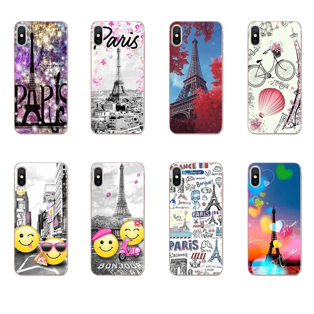 Французский Париж Эйфелева башня Мягкий ТПУ Модный чехол для Apple iPhone X XS Max XR 4 4S 5 5C