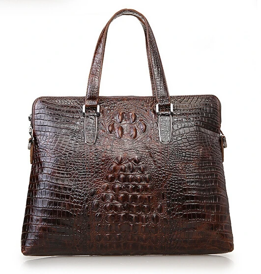 Высококачественная Мужская сумка из натуральной кожи мужская крокодиловой