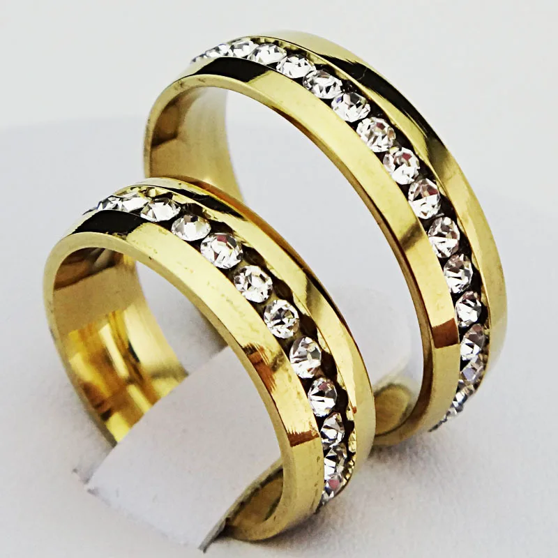 Новые чешские Стразы 316L из нержавеющей стали 18k золото GP для женщин и мужчин