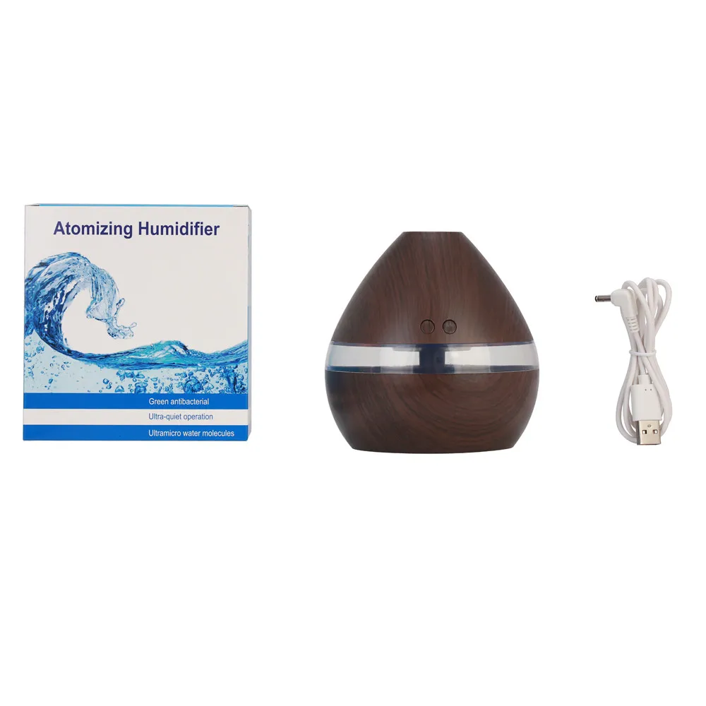 Reed Diffuser Sets Humidify Air Purification Aroma Essential Oil Diffuser LED Aroma Aromatherapy 110x115mm Brown Nov2