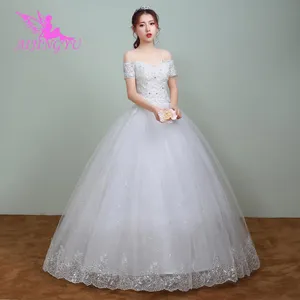 AIJINGYU 2021 Принцесса новинка Лидер продаж Дешевое бальное платье со шнуровкой на спине фотосвадебное платье WK795