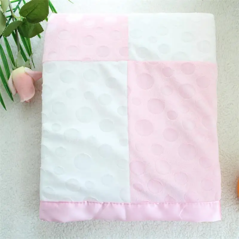 pink dot 80X110 см 2 слоя звезда сердце узор лоскутное флис коралловый Минки мягкий термальный малыш ребенок одеяло постельные принадлежности Одеяло пеленка - Цвет: pink dot