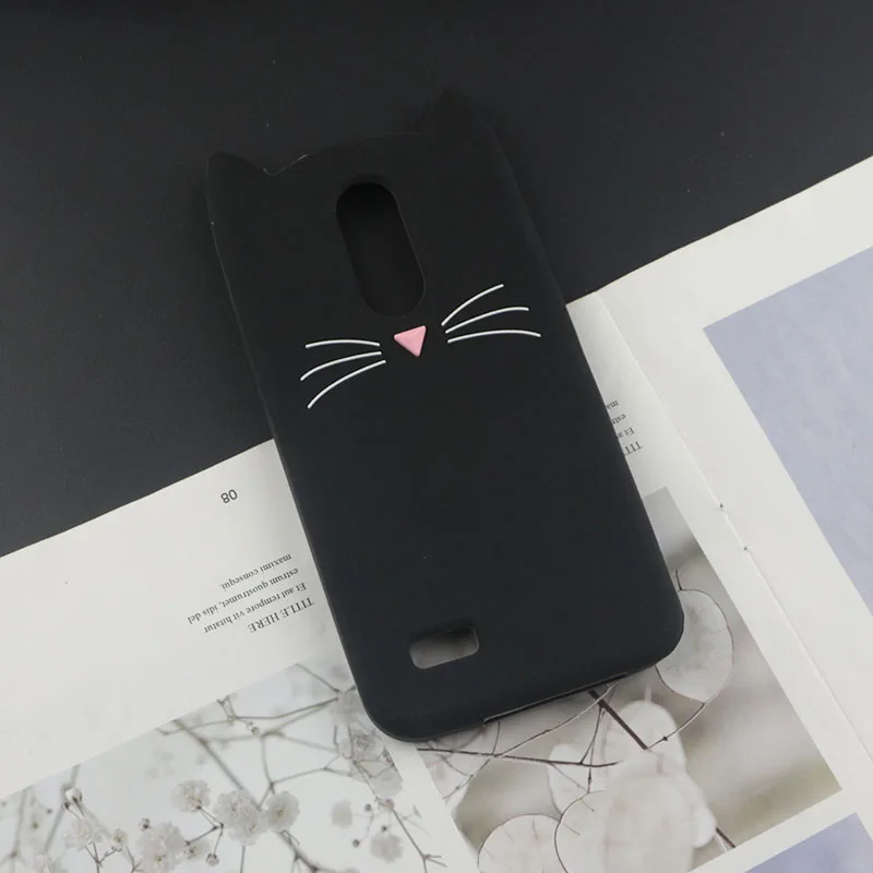 3D милые Япония, с милым рисунком кота чехол для LG G6 G7 стилус 4 Stylo 3 K4 K7 K8 K9 K10 K11 Pro X4 Aristo 2 Plus Q+/V20 V30 V40 - Цвет: Huxu Black