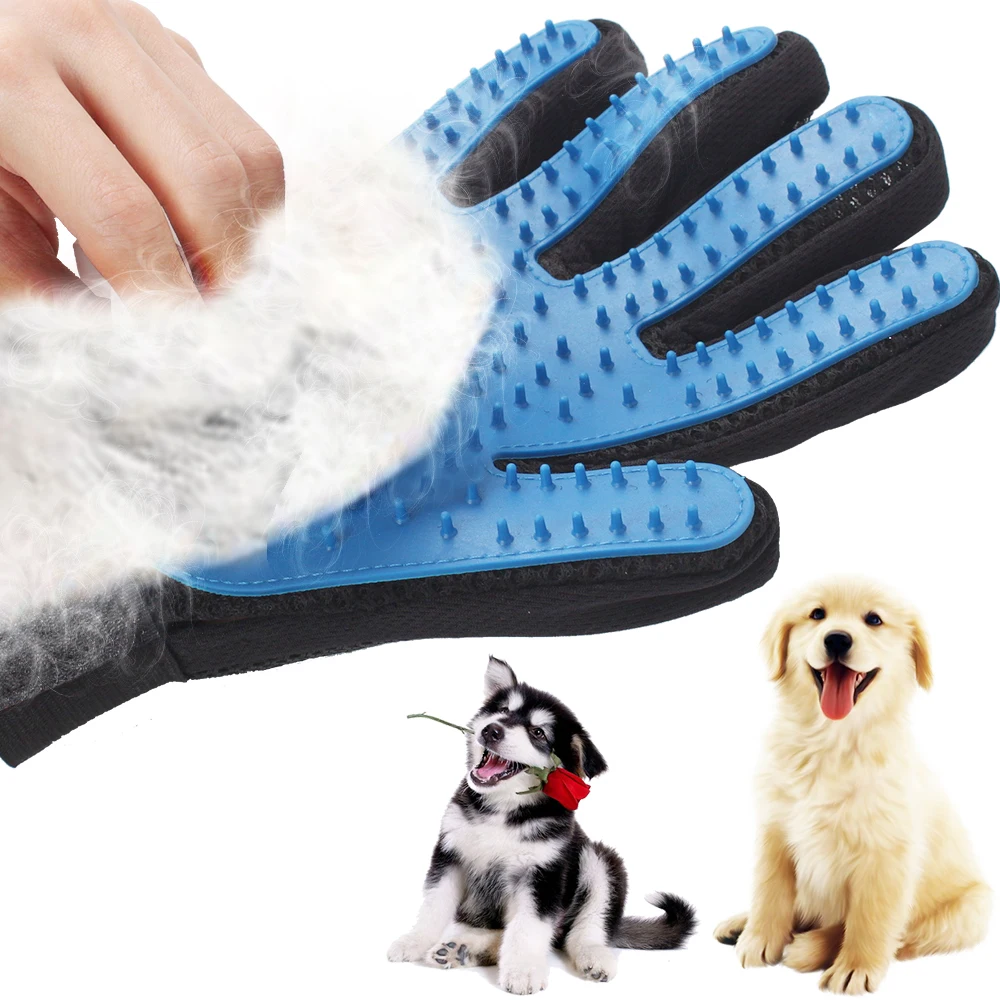

Dog grooming hair gloves dog brush comb cleaning massage hair removal brush hair removal gloves cat hair comb pet supplies