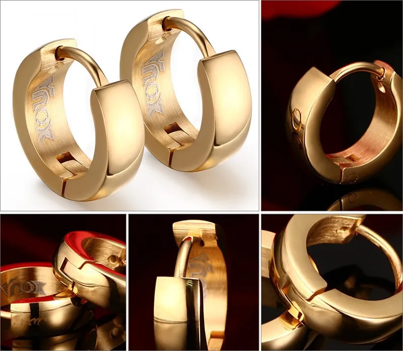 Женские серьги-кольца из нержавеющей стали 4 мм | Украшения и аксессуары