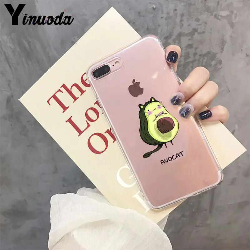 Yinuoda мультяшный милый разноцветный чехол для телефона с авокадо для iPhone 8 7 6 6S Plus 5 5S SE XR X XS MAX Coque Shell