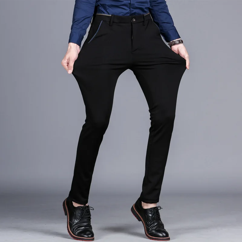 2019 бренд мужской Slim fit Брюки Чинос мужские повседневные брюки Чино бизнес Модная