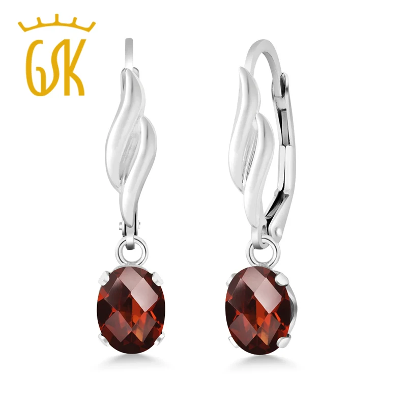 GemStoneKing 1 60 Ct овальная шахматная доска натуральный красный гранат 925 стерлингового