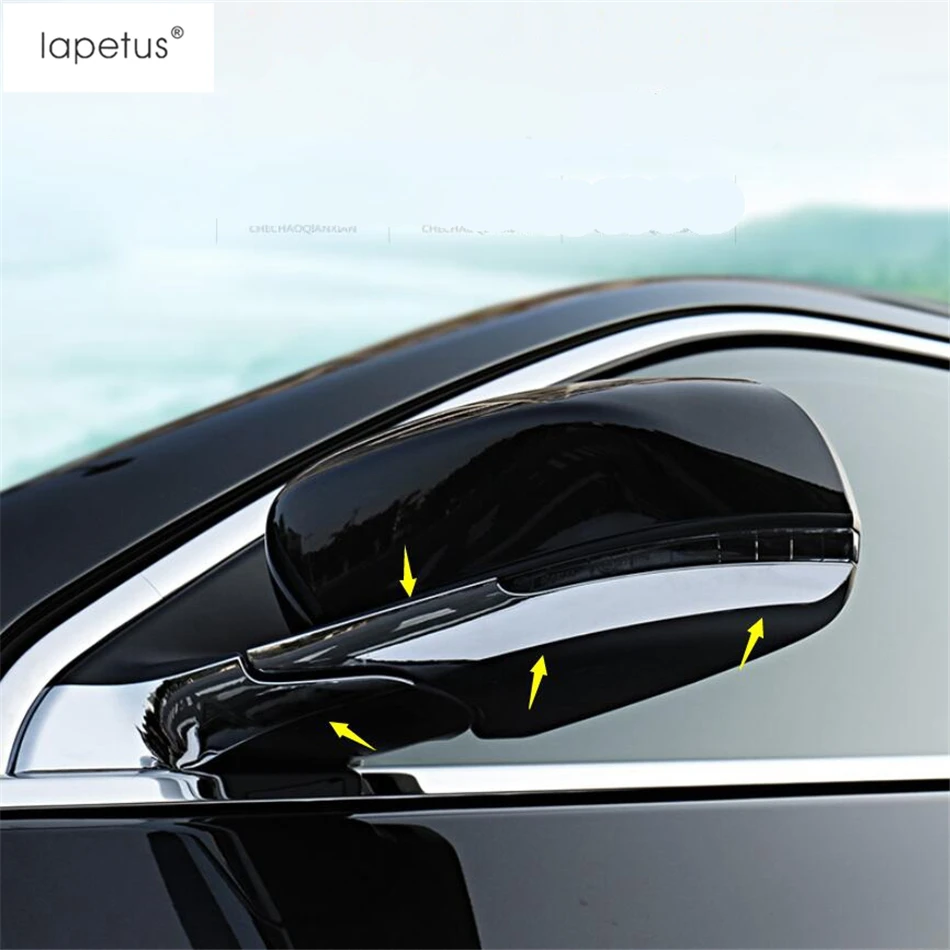 

Lapetus Accessories Fit For Jeep Compass 2017 - 2020 ABS Outside Door Rearview Mirror Decoration Strip Molding Cover Kit Trim