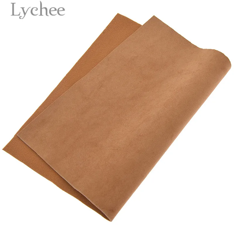 Lychee Life 29x21 см A4 бархат из искусственной кожи ткань высокого качества сплошной цвет Синтетическая Кожа DIY материал для сумки одежды - Цвет: 4