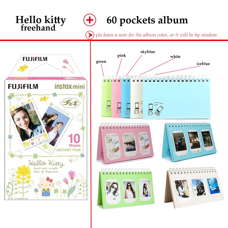 Пленка Fujifilm Instax Mini Hello Kitty 10 листов для 9 8 7s 70 90 25 мгновенная полироидная камера