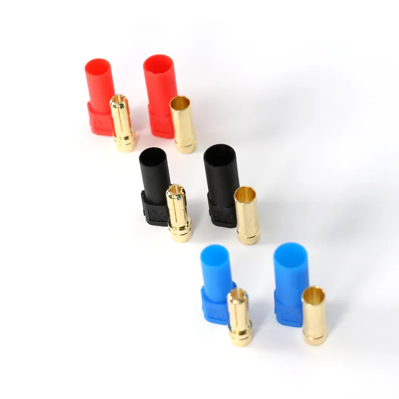 

3 Pair/Lot Amass XT150 6mm High Current Banana Head With Jacket Three Color Blue Red Black Banana Head Female Male Plugs
