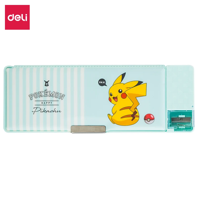 

Deli Pencil Case Kawaii Pikachu Estojo Escola Pencil Case Estuche Escolar Pupils Pencil Case with Bookshelve School Supplies