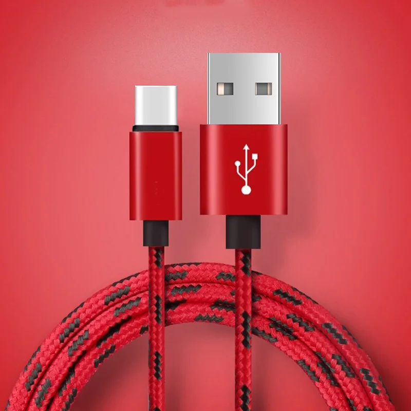 Короткий USB кабель 2 м 3 Тип C быстрое зарядное устройство А нейлоновые шнуры для HTC