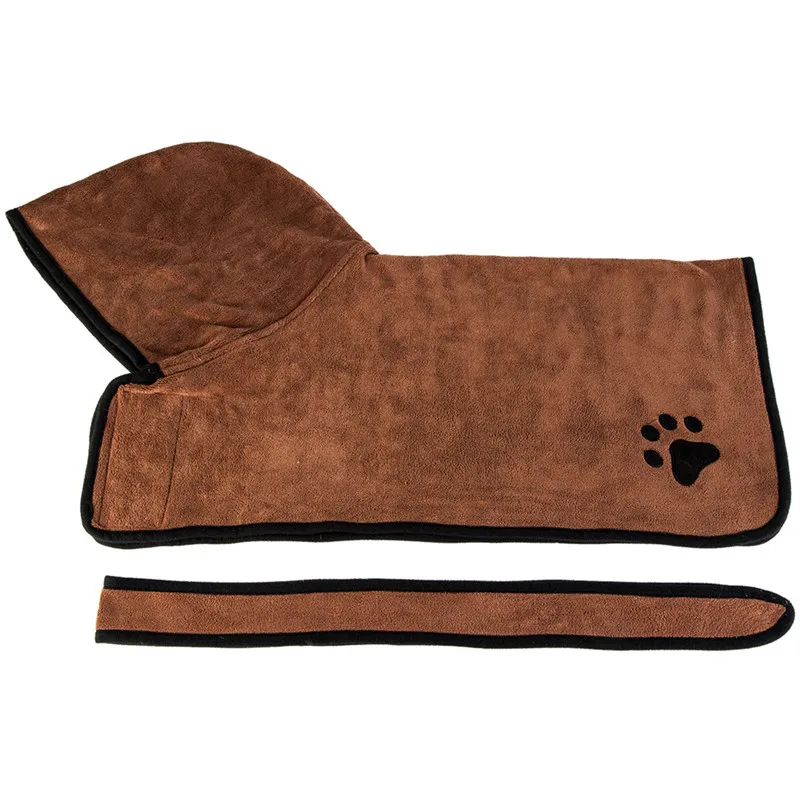 

Super Soft Absorbent Pet Cat Dog Bathrobe Drying Towel Embroidery Paw Dogs Cats Animal Bath Towel Pets Cleaning Accessories