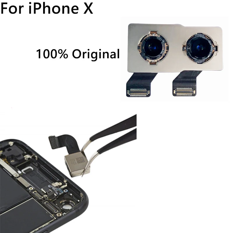 100% оригинальная новая задняя камера для iPhone X Модуль задней камеры гибкий кабель
