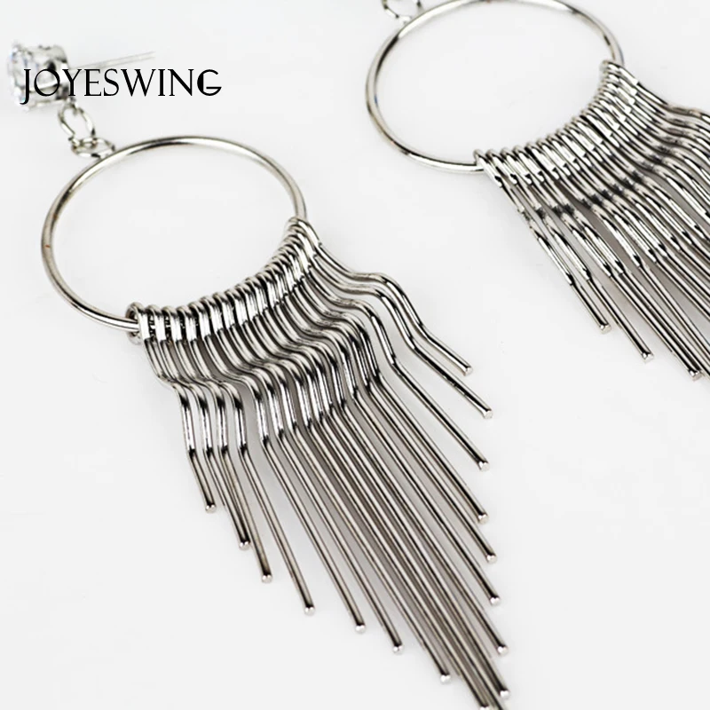 JOYESWING модный металлический сплав длинные серьги для женщин простой дизайн