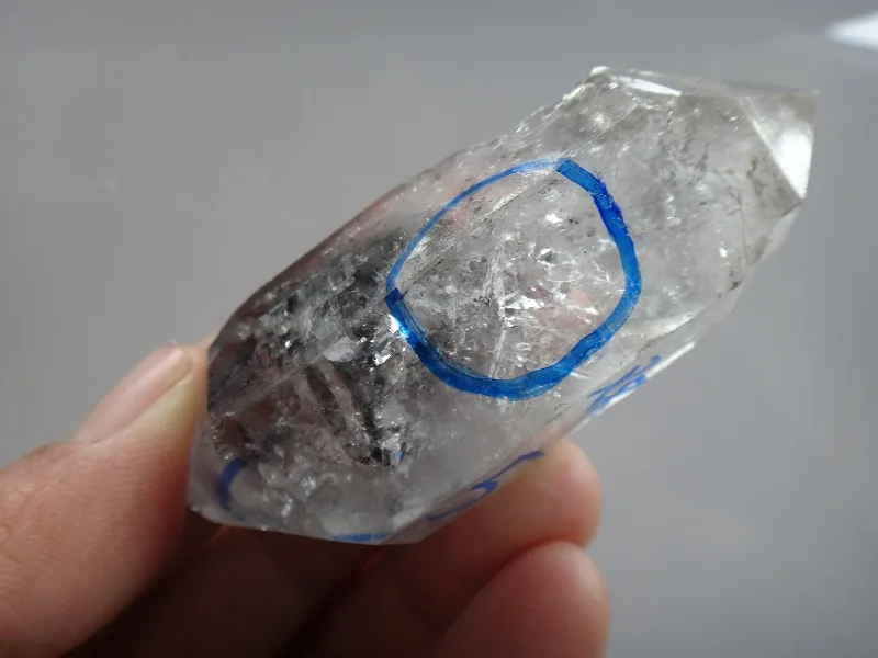 Редкий Натуральный Черный фантомный кристалл двухсторонний Образец + 2