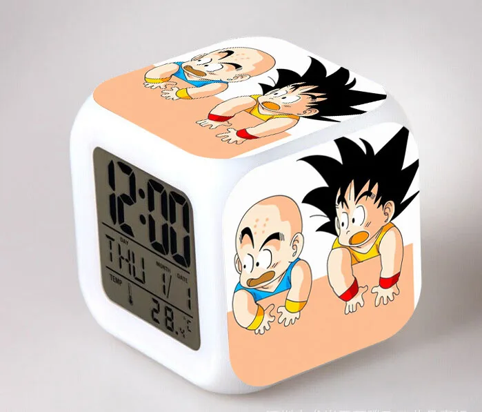 Аниме фигурки Dragon Ball z светодиодный цветной сенсорный светильник Супер Saiyan God супер Гоку Вегета будильник ПВХ Супер Figma детские игрушки