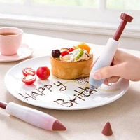 silicone food writing pen cake cookie cream pastry chocolate decorating tools diy pastry nozzles kitchen accessories