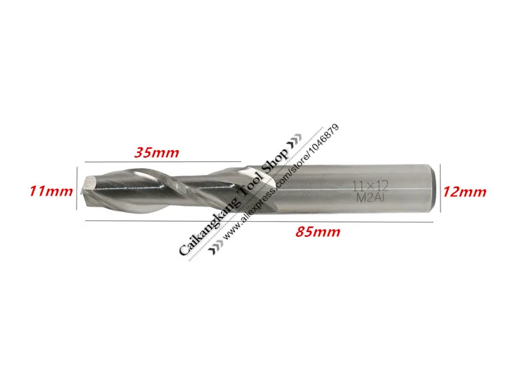 Новые 2 флейты 2F11*12*35*85 мм M2AI диаметр 11 Концевая фреза фрезерного станка с ЧПУ