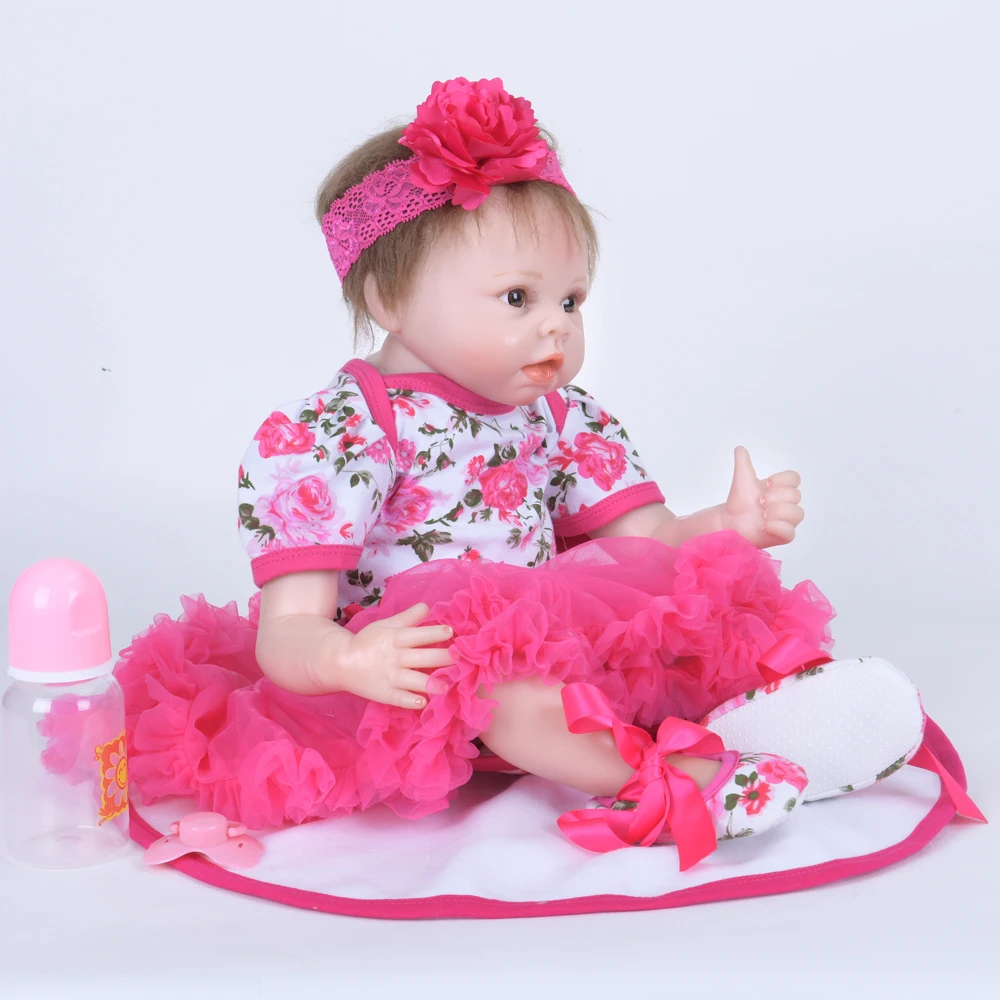 22 &quot/55 см Силиконовые reborn baby doll игрушки babies play house для малышей подарок на день