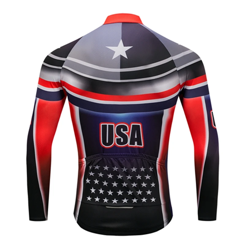 Weimostar Team Ropa ciclismo, Мужская велосипедная Джерси, США, с длинным рукавом, Осень-зима, флисовая одежда для велосипеда, рубашки для Mtb велосипеда, Джерси