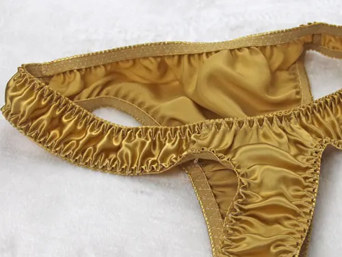 100% шелк тутового шелкопряда мужские стринги сексуальные чистый плюс размер T