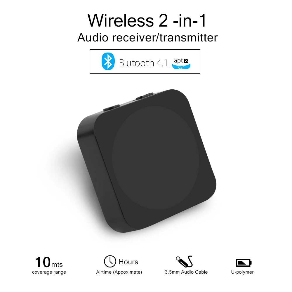 T10 2in1 Bluetooth 4 2 передатчик и приемник Беспроводной Портативный аудио адаптер Aux 3 5