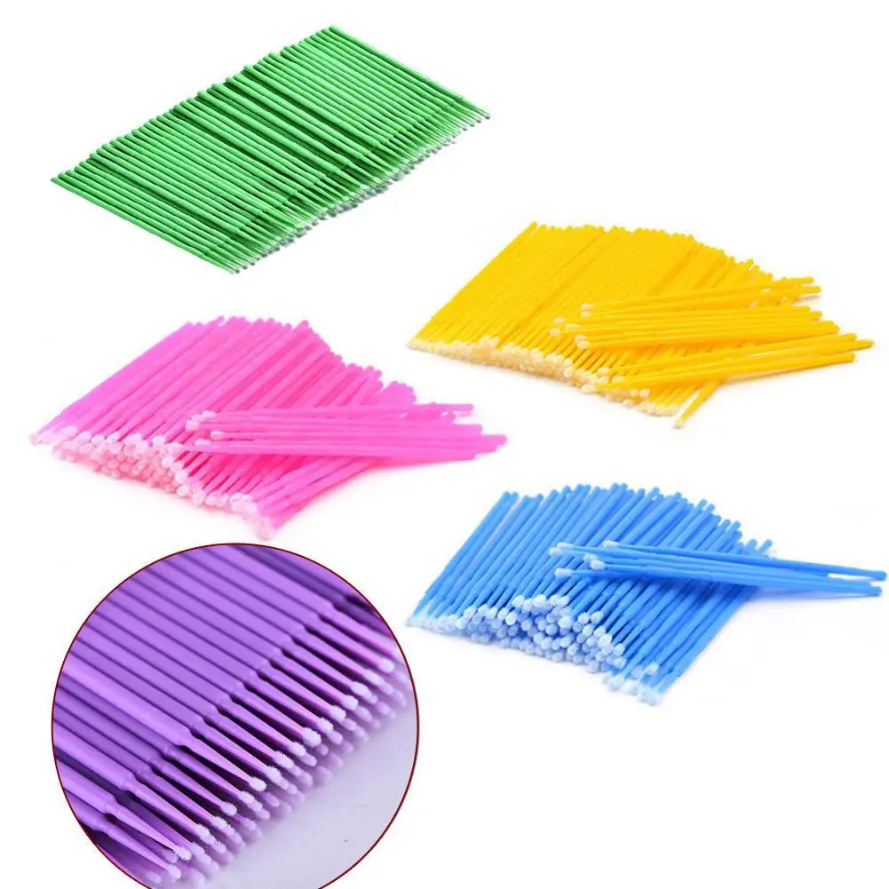 100 ⑤ упак. щетка тампон хлопок Чистящая Удочка прочный микро наращивание ресниц