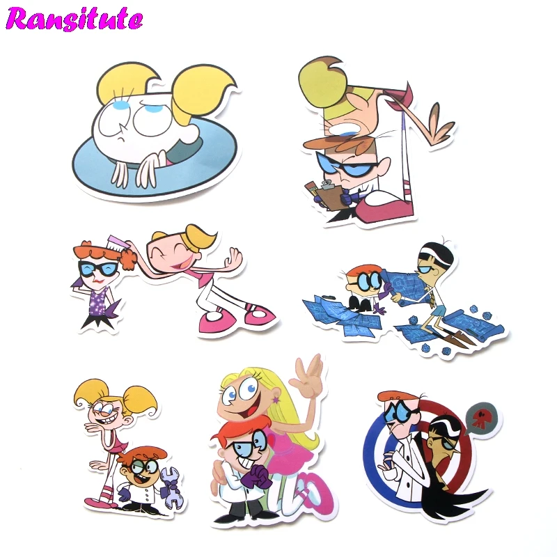 R275 39 шт./компл. Dexter's Lab забавные детские игрушки стикер DIY багаж ноутбук скейтборд мотоцикл водонепроницаемый стикер