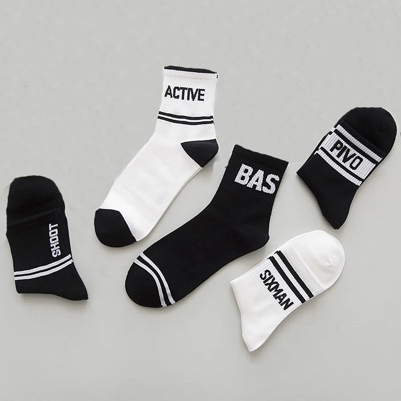 Street Hip Hop Men Casual Fall Winter Warm Sock Male Thick Letter Socks Women Leisure Soft Popular Cotton Socks|socks male|socks mencotton socks |