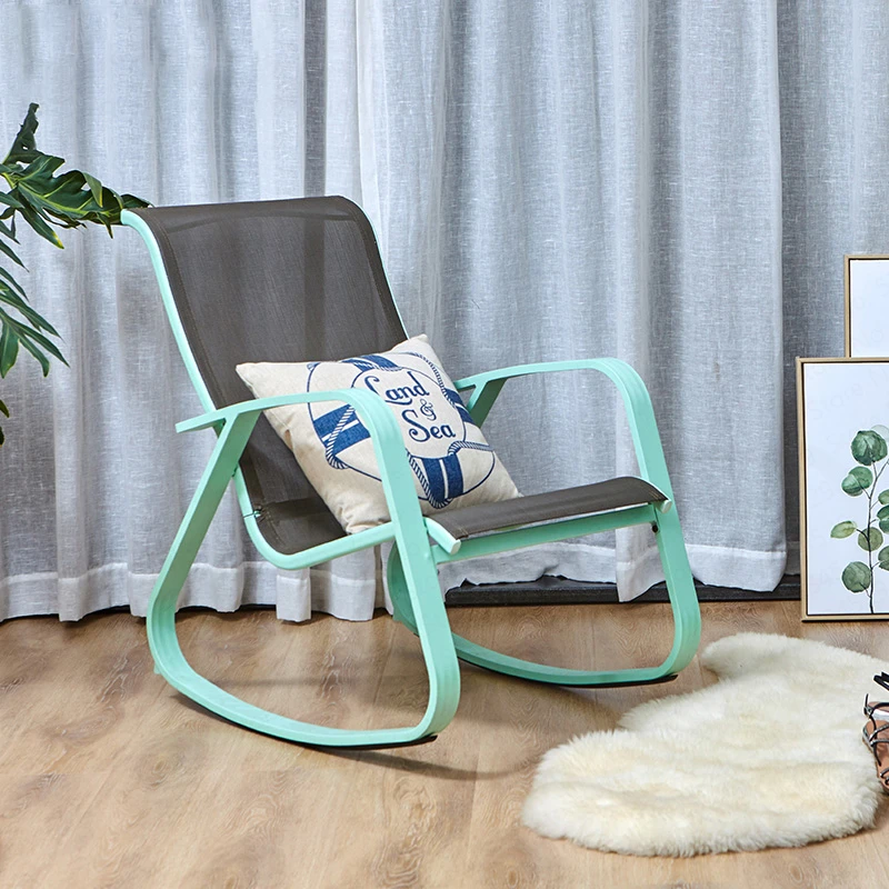 Легкий Балконный стул кресло качалка лежа из сплава простой ленивый Пеленальный