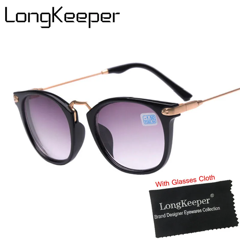 Готовые Очки для близорукости Женская овальная оправа из стальной проволоки с