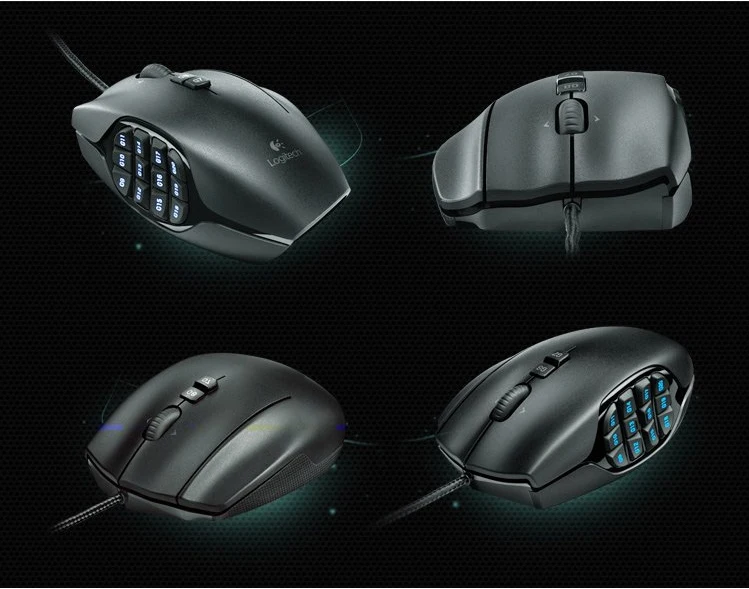 Оригинальная Проводная игровая мышь logitech G600 MMO, многокнопочная мышь для геймеров, геймеров, игр, офиса, рисования, удобная мышь