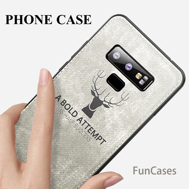 Back Cloth Texture Phone Case For Samsung Galaxy Note 9 8 S8 S9 A6 A8 Plus A7 2018 A9 Star Lite Soft Protective Cover Coque | Мобильные