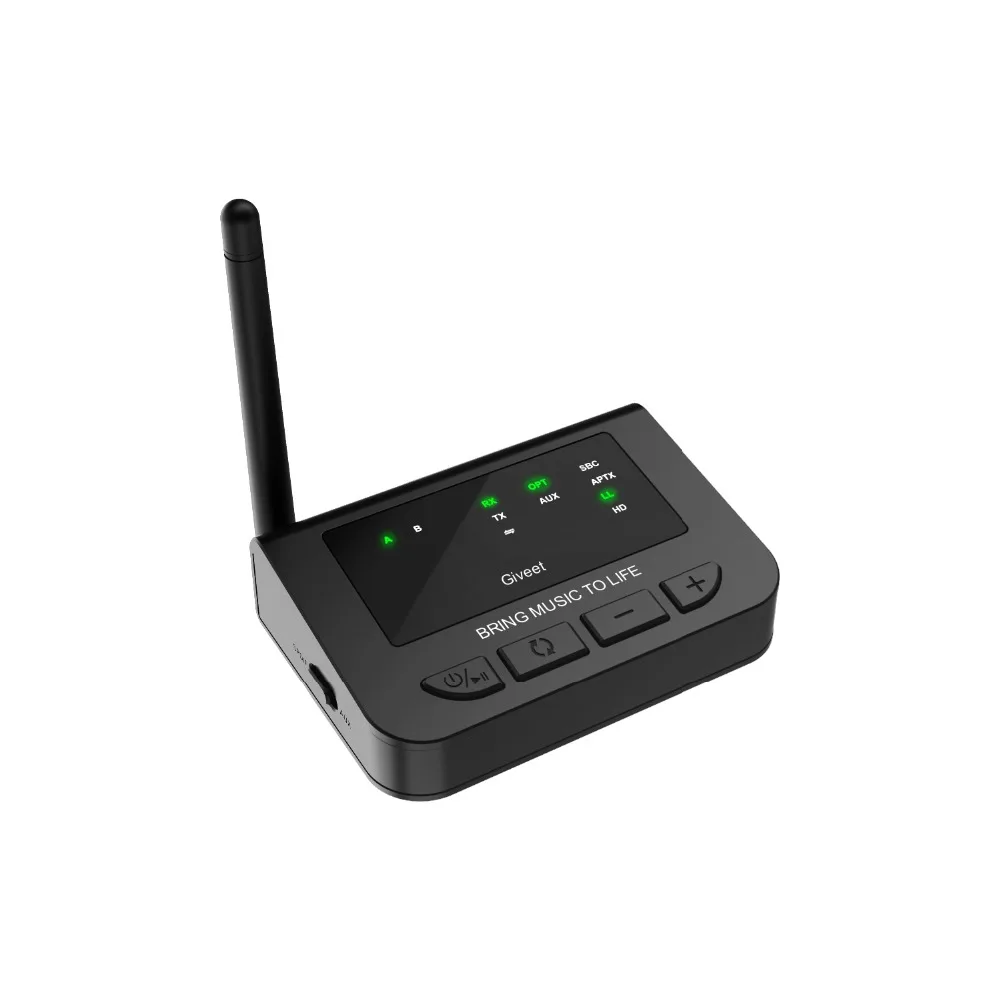 Bluetooth 5,0 приемник передатчика большого радиуса действия 3 в 1 беспроводной AUX& оптический адаптер aptX HD& APX низкая задержка для ТВ домашнего стерео