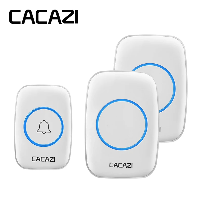 CACAZI AC 100 240 в беспроводной дверной звонок Водонепроницаемый 300 м Диапазон Низкая