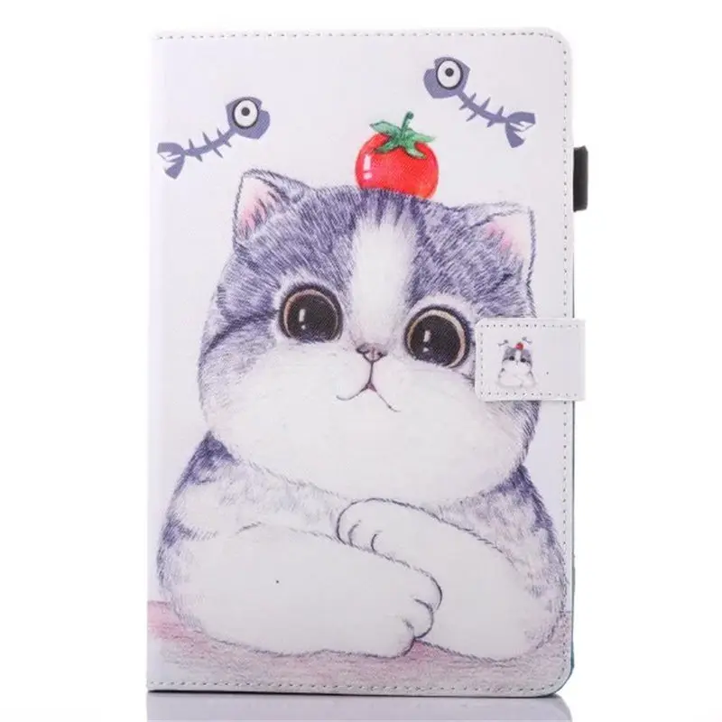 Чехол для планшета для Samsung Galaxy Tab E 9," SM-T560 T561 SM-T561 T560 умный чехол Funda с рисунком кота из искусственной кожи кожа+ пленка+ ручка