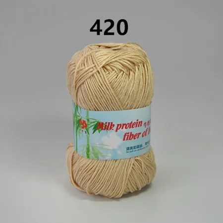 420 50 г/Мяч Бамбука молочный шелк модал тонкий Пряжа для рук Вязание и вязаные крючком 2.5 мм Вышивка Крестом Иглы - Цвет: 420