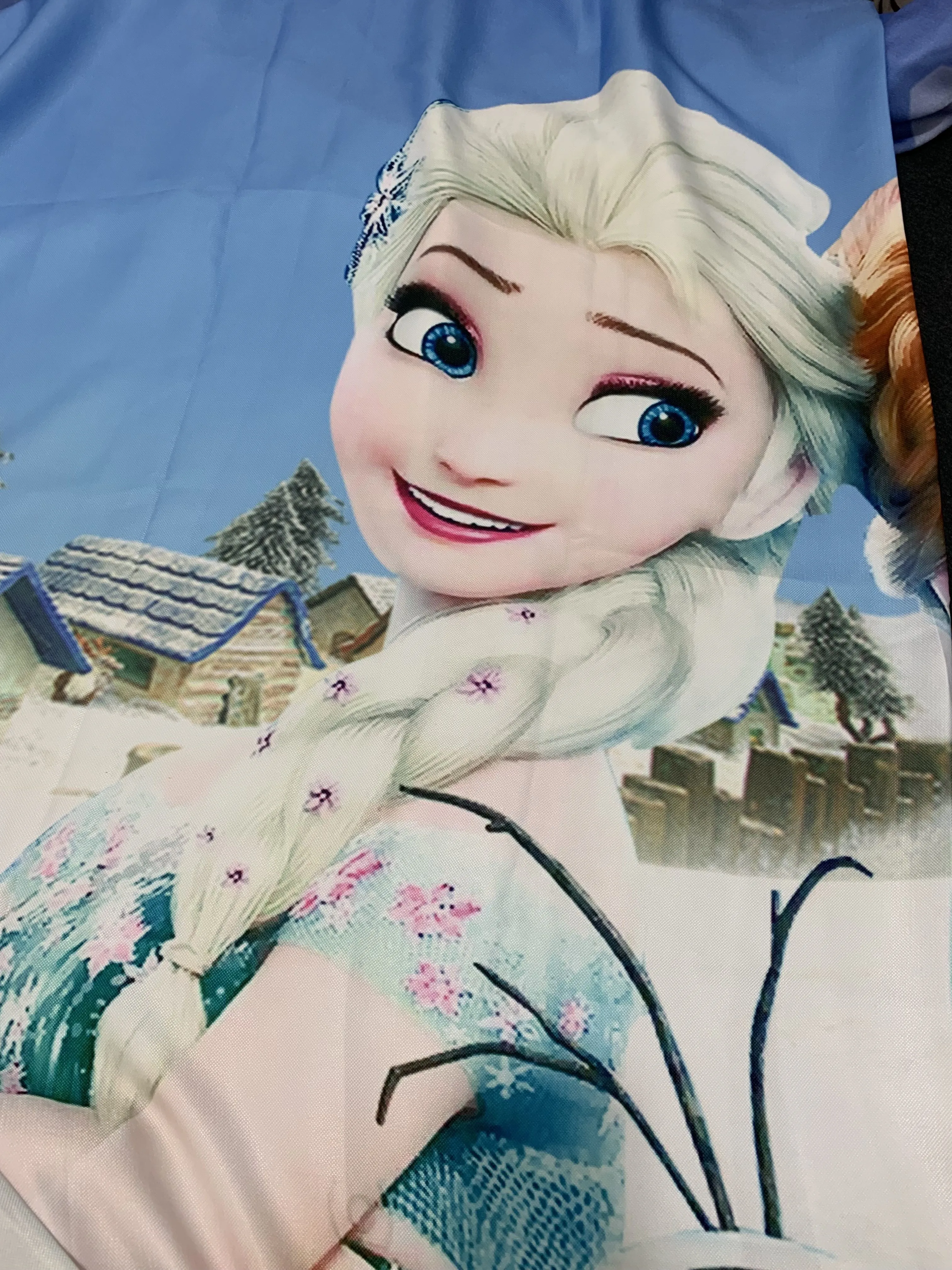 

Custom Made 2x Grommet Window Draperies Curtain Nursery Kids Children Room Window Dressing Snow Flake Ice Princess Blue