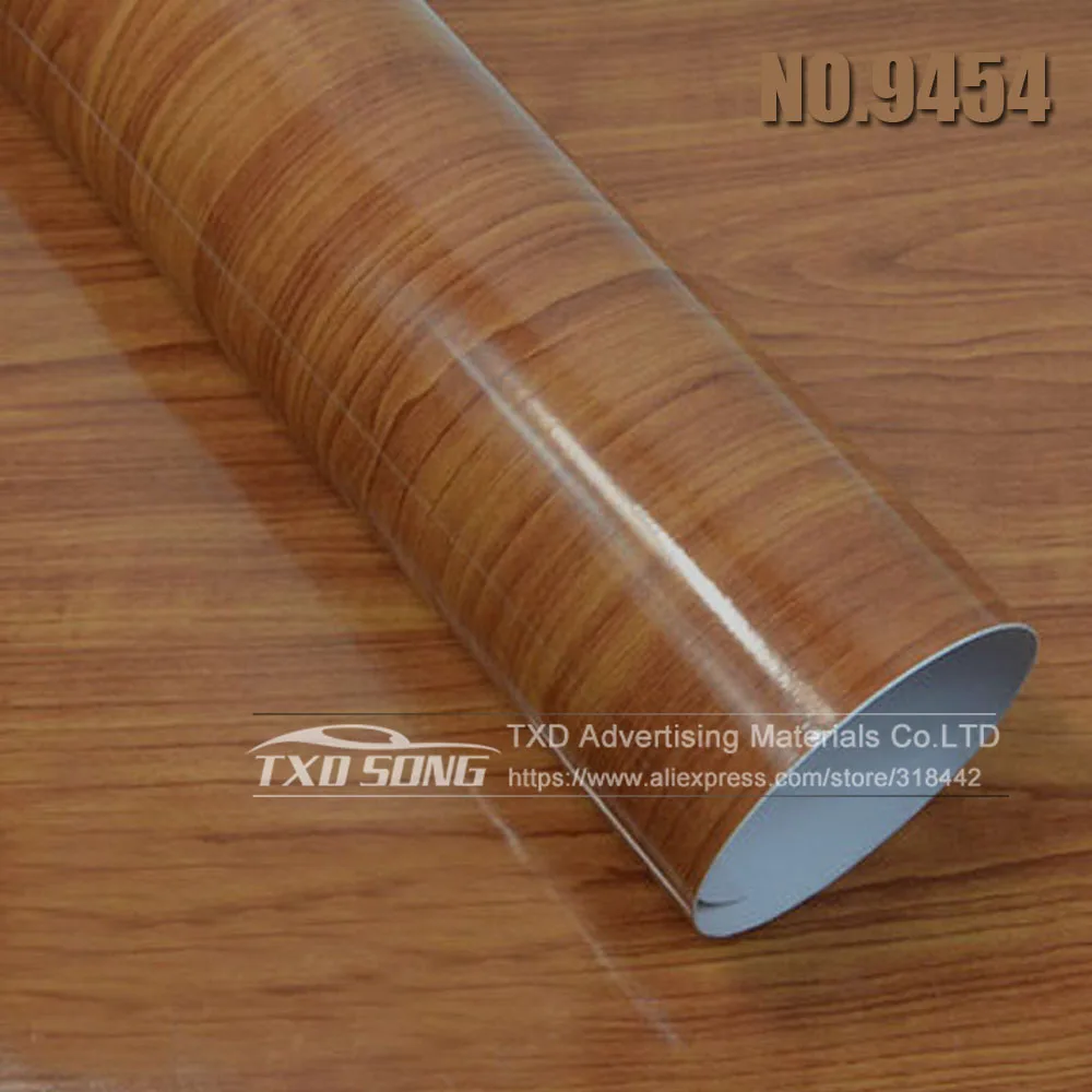 10/20 Вт, 30 Вт/40/50/60x152 см глянцевое напольное покрытие из дерева, ПВХ Виниловая пленка глянцевая деревянная зерновая наклейка для украшения интерьера автомобиля - Название цвета: 9454