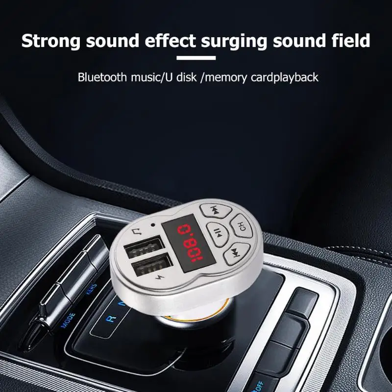 FM трансмиттер беспроводной радиомодулятор автомобильный Bluetooth адаптер mp3 плеер с