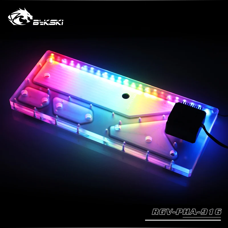 BYKSKI акриловая плата используется для PHANTEKS 916 чехол для компьютера/водный канал решение для ЦП и блок GPU/3 Pin RGB свет