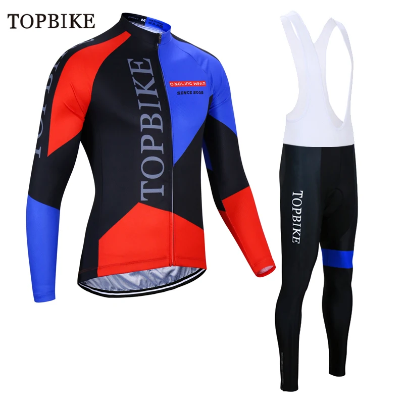 Winter Bib Set Профессиональная Зимняя Теплая Флисовая одежда для велоспорта, комплект одежды для горного велосипеда, одежда для гонки на велосипедах велосипедные костюмы - Цвет: Winter Bib Set