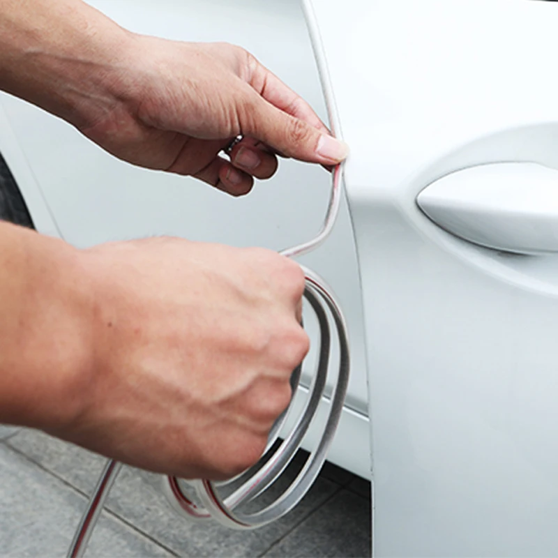 Автомобильная хромированная Декоративная полоса 6 мм 3 м серебряная наклейка для